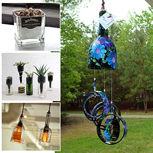 Glass Bottle Cutter, Square &amp; Round Bottle Cutting Machine, Wine Bottles and Beer Bottles Cutter Tool with Accessories Tool Kit(Upgrade Version)