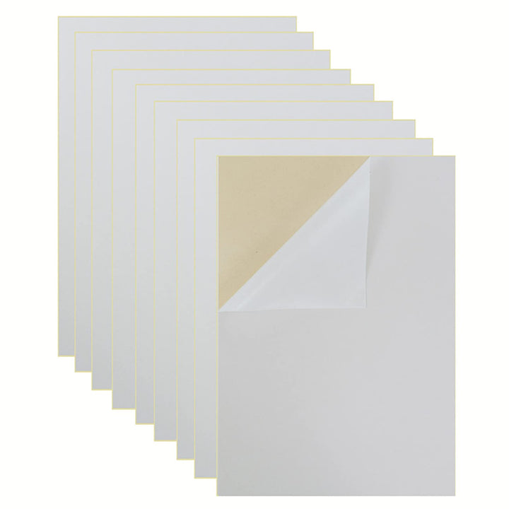 10PCS Self Adhesive Felt, DIY Self Adhesive Fabric for Art &amp; Crafts, Peel and Stick Felt for Drawer/Jewelry Box Felt Liner, A4 Size (8.3 x 11.8, White)