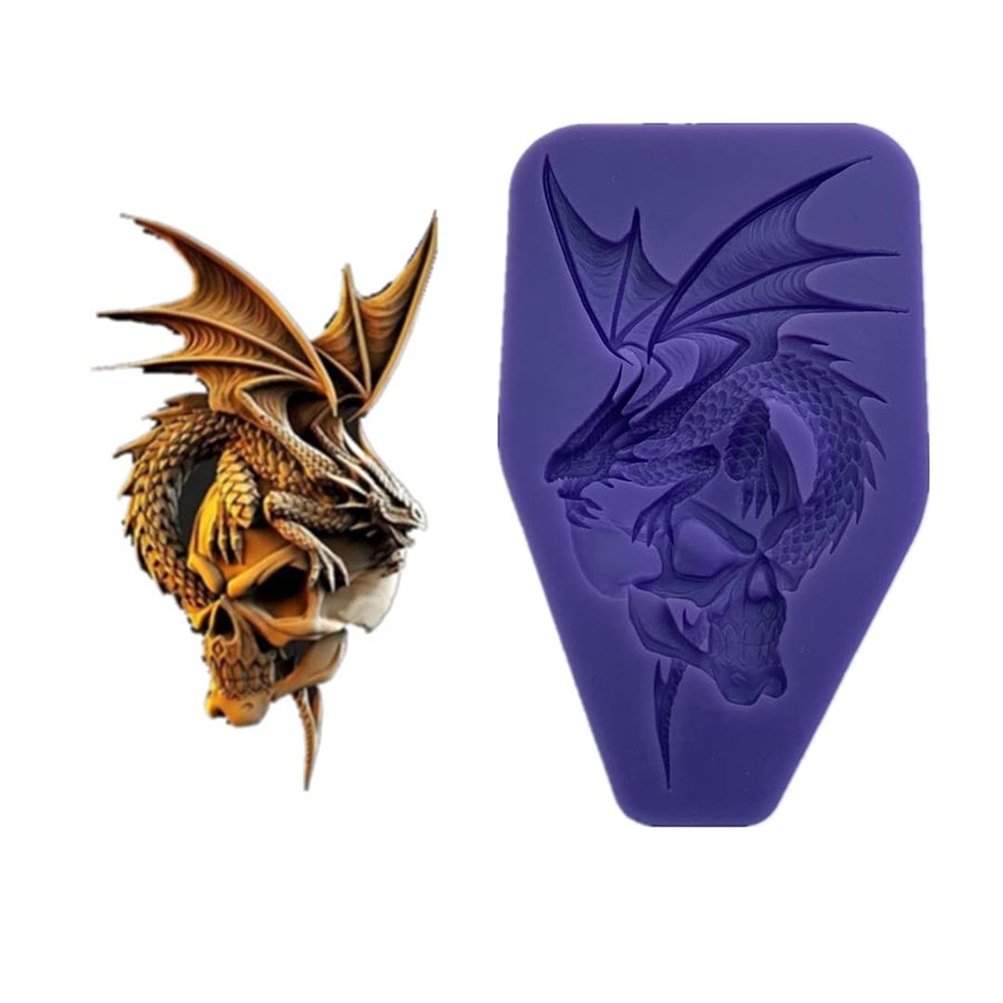 Skull Dragon Mold, Dragon Chocolate Mold Kitchen Baking Mold Resin Mold Decorating Moulds Gummy Sugarcraft Mold Chocolate Candy Cupcake Mold
