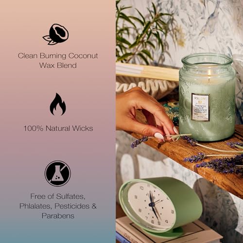 French Cade Lavender Candle, 18 oz, Coconut Wax Blend, Scented Candles for Home, 100 Hour Burn Time, Candle Jars