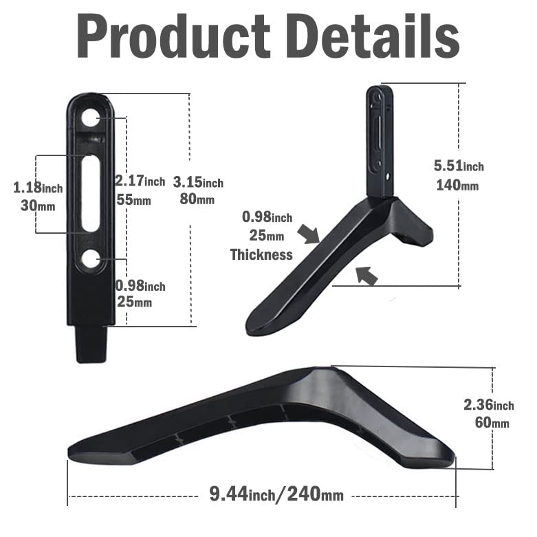 Universal TV Stand, Base Table Top TV Stand, TV Legs, T