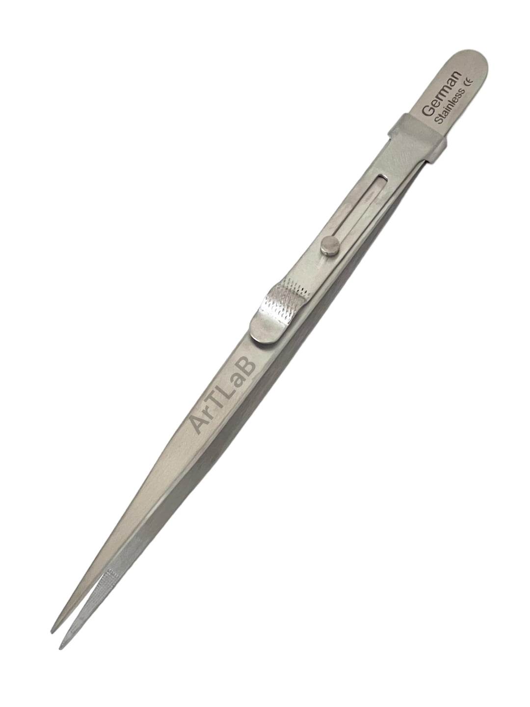 Gem and Diamond Stone Tweezers Locking Jewelry Tweezer Slide Lock Fine tip German