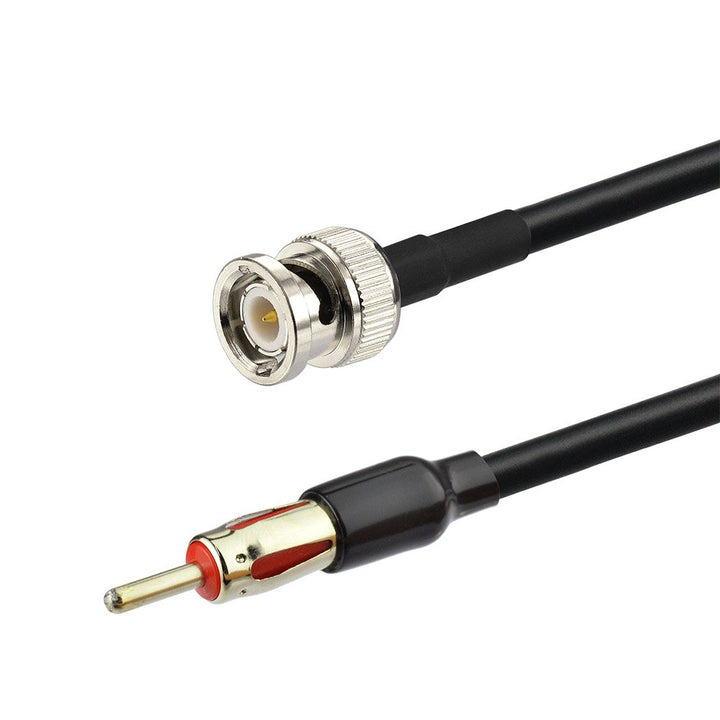 Eightwood BNC Male to DIN AM/FM Male Plug Extension Cab