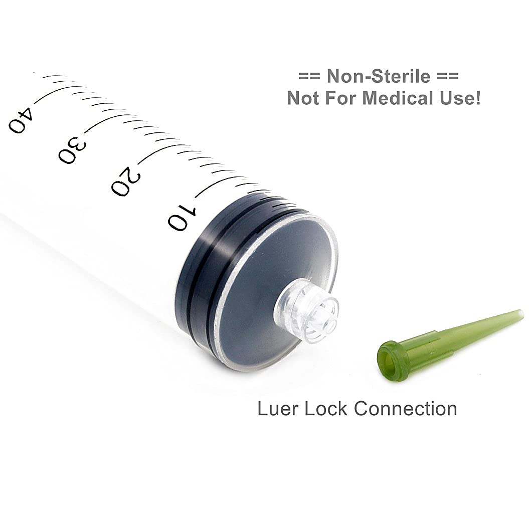 60ml Syringe with Blunt Needles and Caps (Pack of 2)