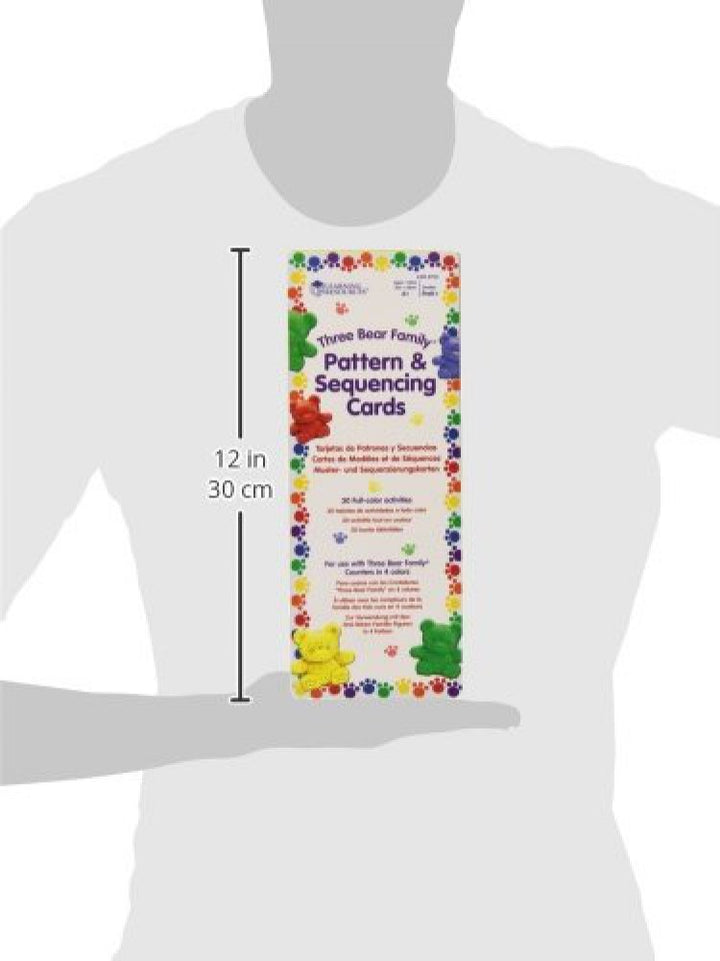 Three Bear Family Pattern Cards, Homeschool, Early Math Skill Learning, Bears Not Included, Ages 3+