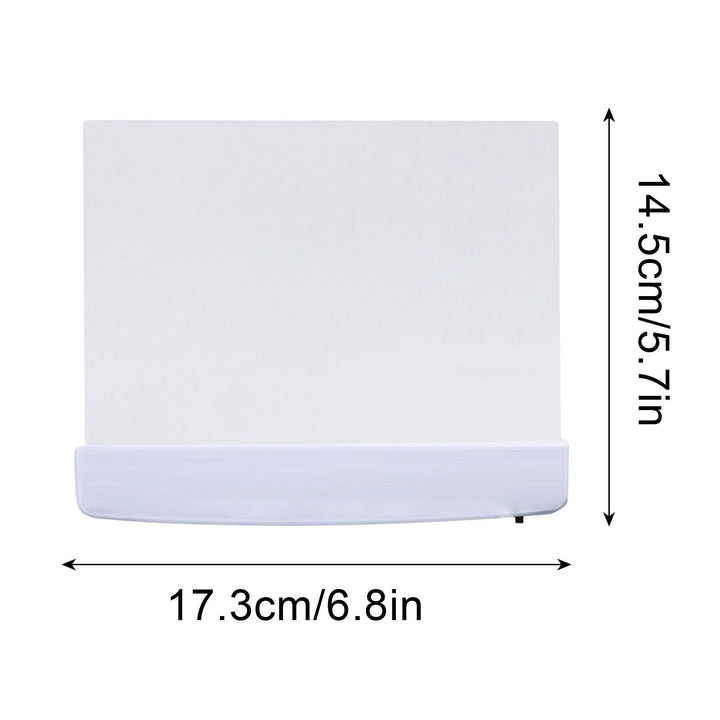 Flat Book Light for Reading in Bed at Night Clear LED Book Full Page Light Illuminator Panel Plate Lamp Board Wireless (White)