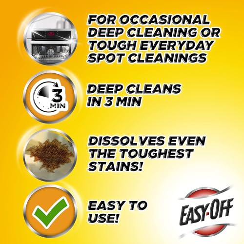 Heavy Duty Oven Cleaner, Destroys Tough Burnt on Food and Grease, Lemon Scent, 14.5 oz Can