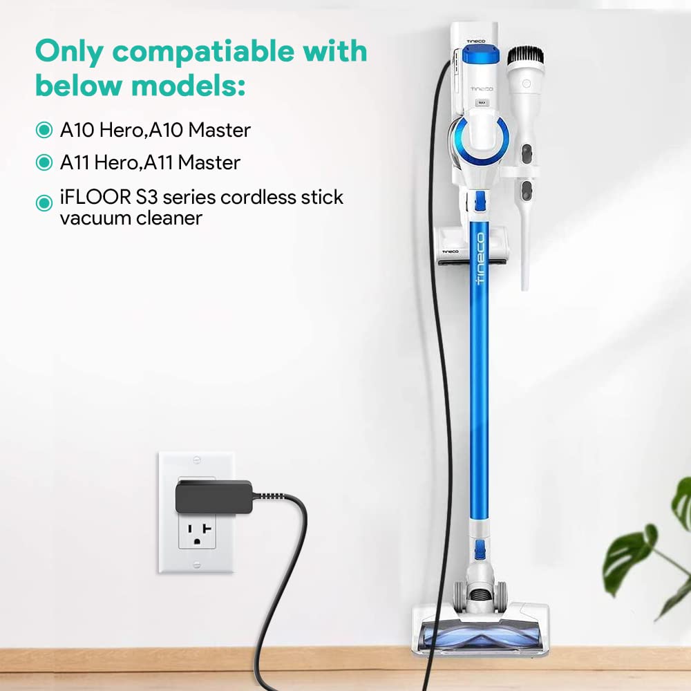 26V AC DC Adapter Compatible with Tineco Charger TINECO A10 A11 S3 Hero Master iFLOOR S3 Series Cordless Stick Handheld Wet Dry Vacuum Cleaner YLS0241A-T260080 Power Supply Cord Cable Charger
