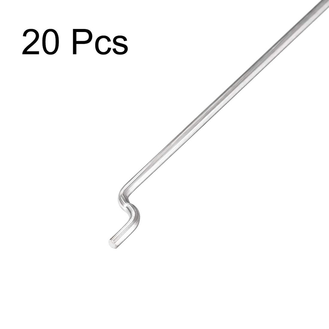 1.2mm x 450mm (17.7 Inch) Steel Z Pull/Push Rods Parts for RC Airplane Plane Boat Replacement (Pack of 20)