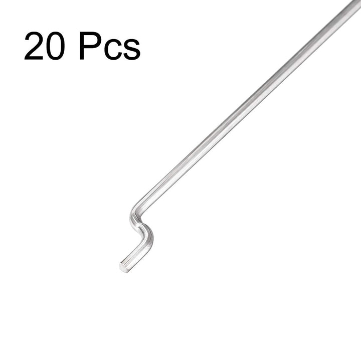 1.2mm x 450mm (17.7 Inch) Steel Z Pull/Push Rods Parts for RC Airplane Plane Boat Replacement (Pack of 20)