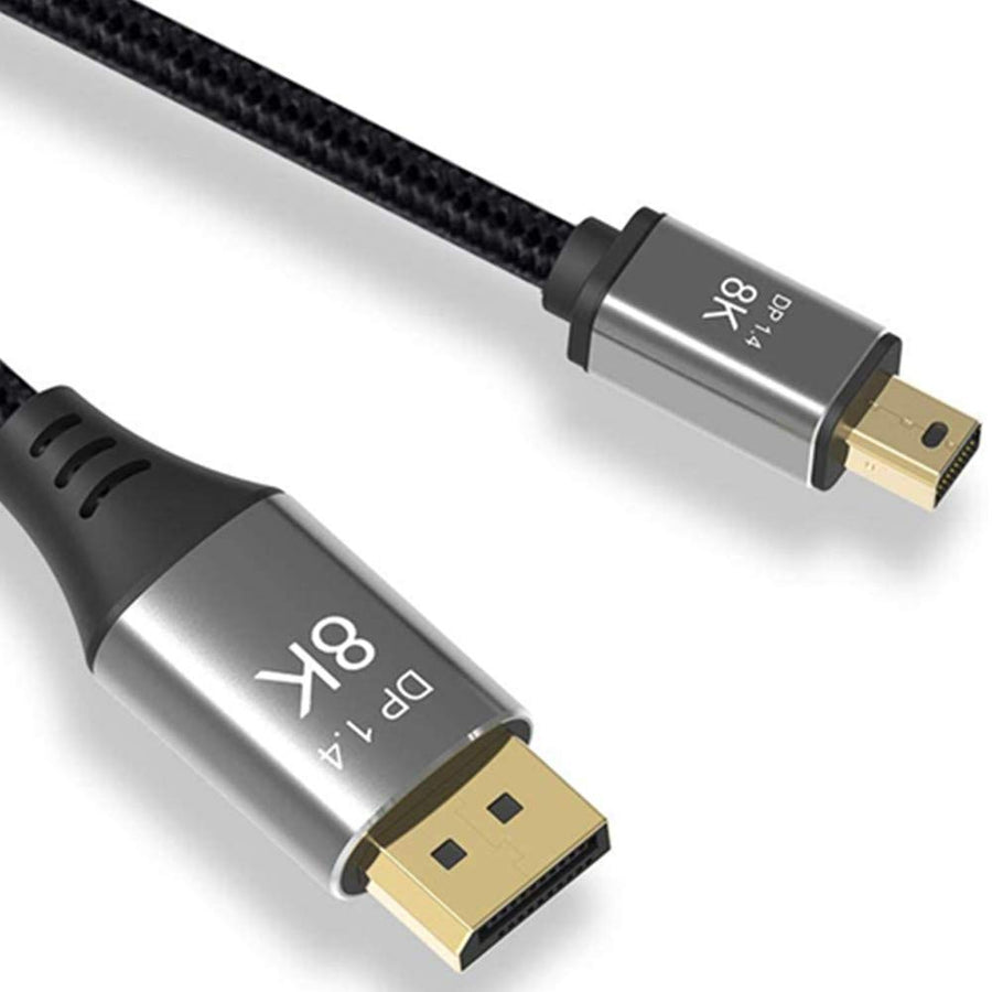 1M 3.3FT Mini DP to DisplayPort 8K Cable 8K(7680x4320)@60Hz 4K@144Hz DisplayPort 1.4 Bi-Directional Transmission DisplayPort to Mini DisplayPort 8K Cable