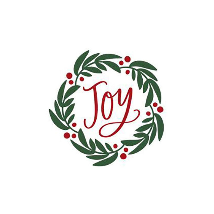3.3 Inch Flower Wreath with Joy Words Letters Embossing Metal Cutting Dies Christmas Thanksgiving Craft Die Cuts