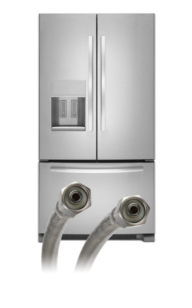 Fluidmaster 12IM72 Ice Maker Connector, Braided Stainless Steel - 1/4 Compression Thread x 1/4 Compression Thread, 6 Ft. (72) Length