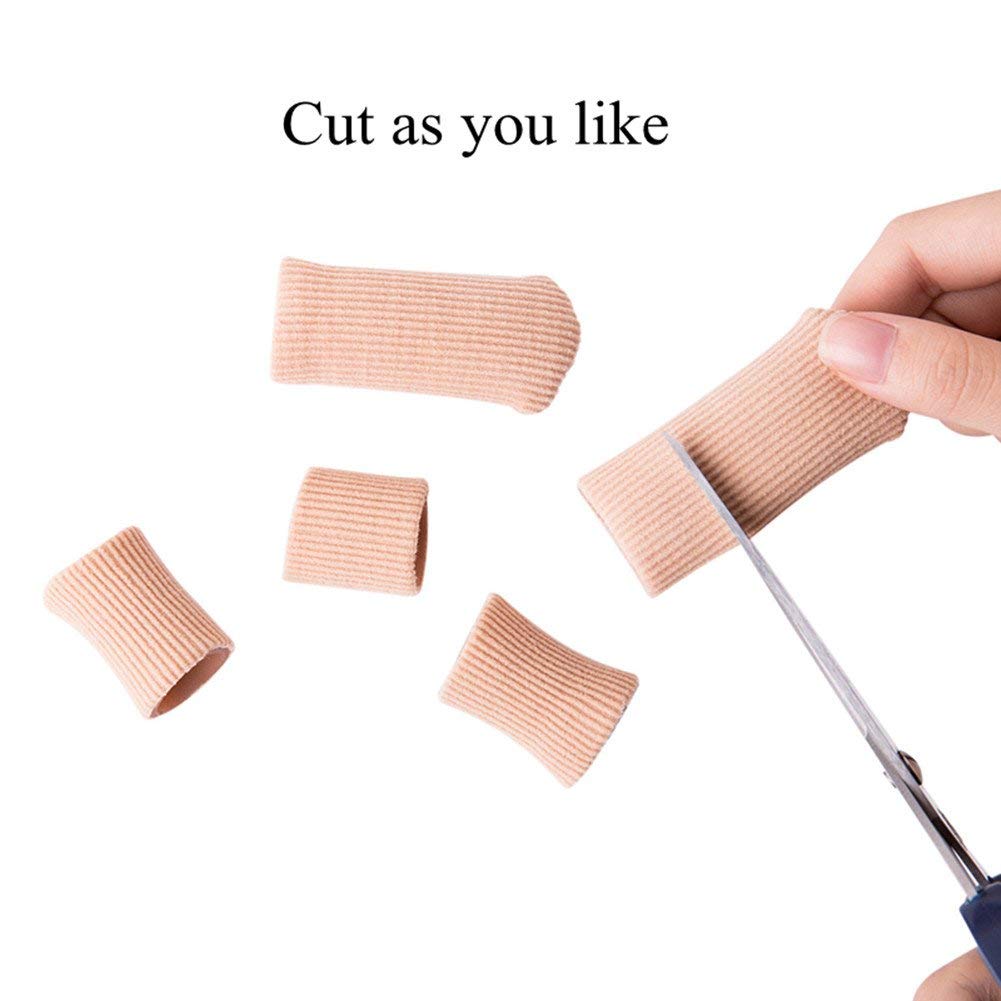 Makhry 4pcs Adjustable Cuttable Gel Toe and Finger Cap 