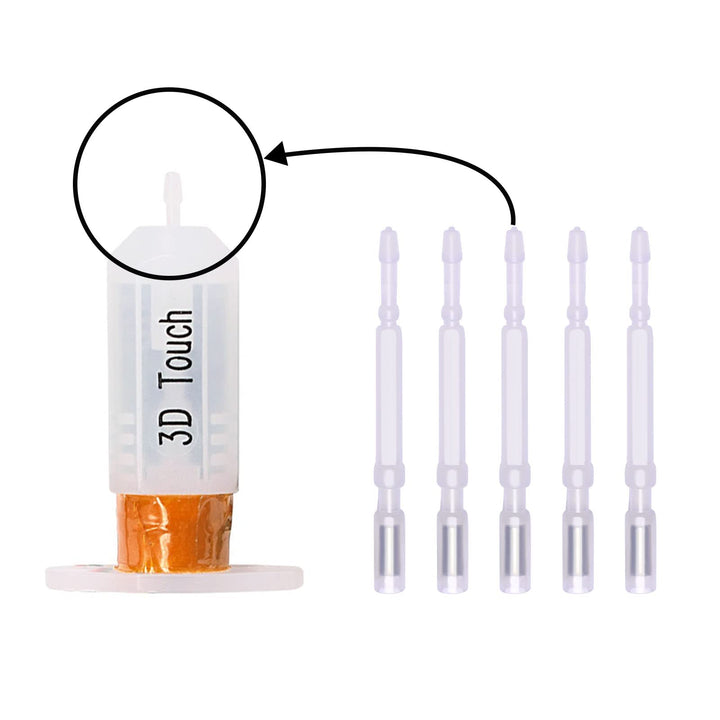 5pcs Bl Touch Probe Pin Replacement, Smart Automatic Bed Leveling Touch Probe Pin Replacement Auto Bed Leveling Sensor Probe Tips Replacement Probe for Bltouch, 3D Touch