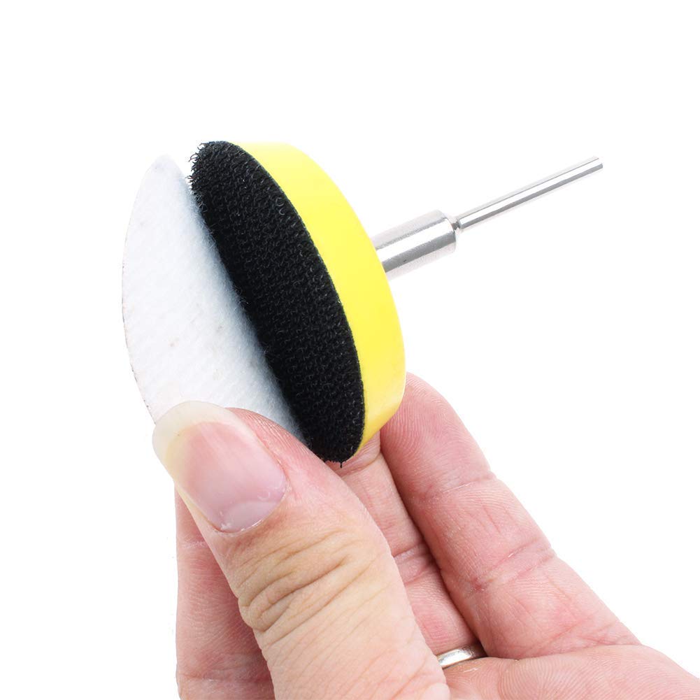 2 Inch/50mm Hook and Loop Sanding Pad Sanding Disc Replacement Pad with 1/8 Mandrel Drill Attachment 9 Pack