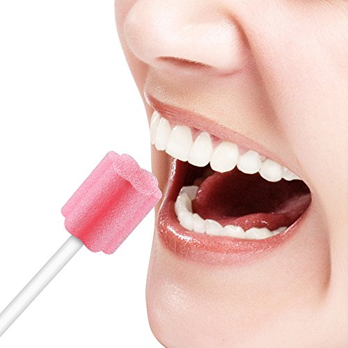 Disposable Oral Care Sponge Swabs(50pcs Pink)