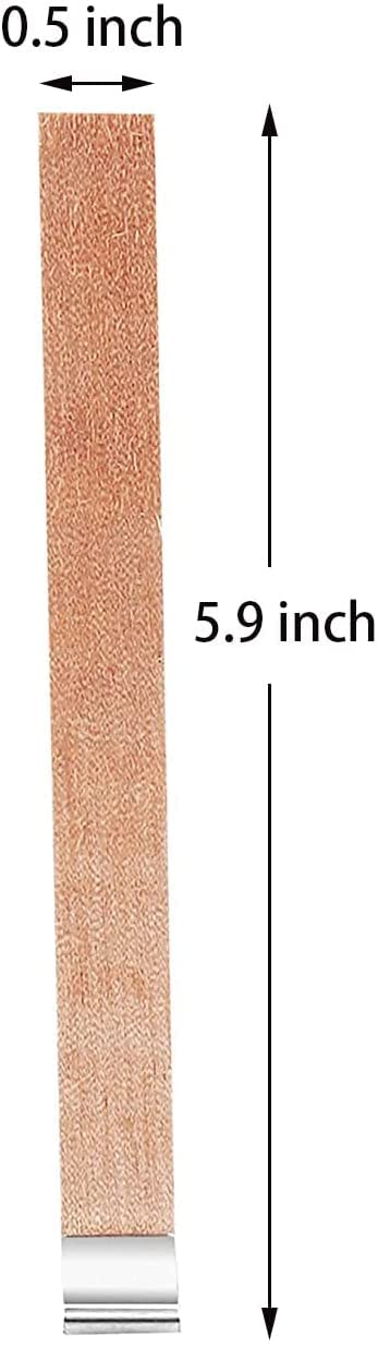 PXBBZDQ 200 PCS Wood Wicks for Candles Making 0.5 X 5.9 Crackling Wooden Candle Wick for Soy Candle Making,Long Woodwick 100 Sets
