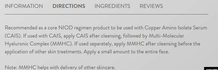 NIOD Multi-Molecular Hyaluronic Complex - 1 Oz