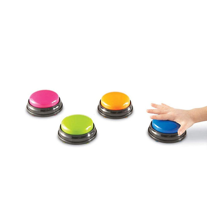 Answer Buzzers for Dogs, Recordable Voice Recording Sound Button Interactive Tool Answering Buttons Classroom Buzzers (4pcs)