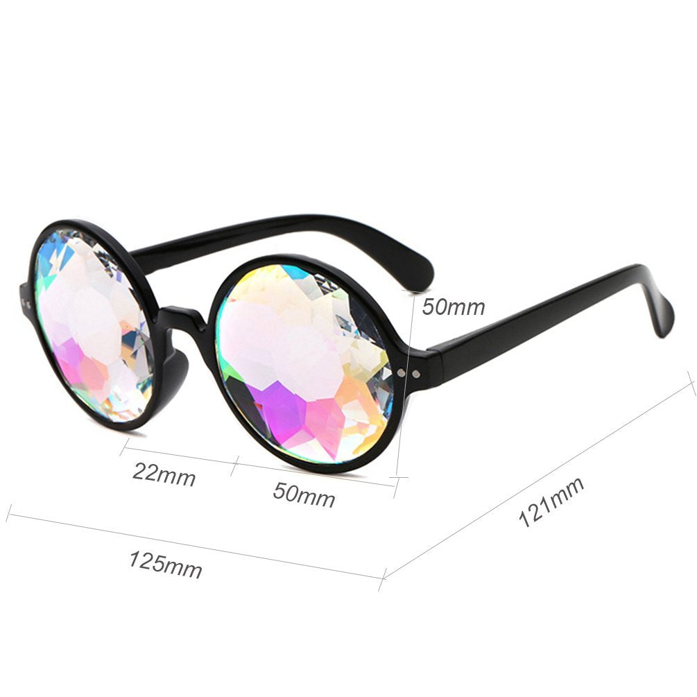 Armear Women Kaleidoscope Rave Rainbow Glasses Prism Mi