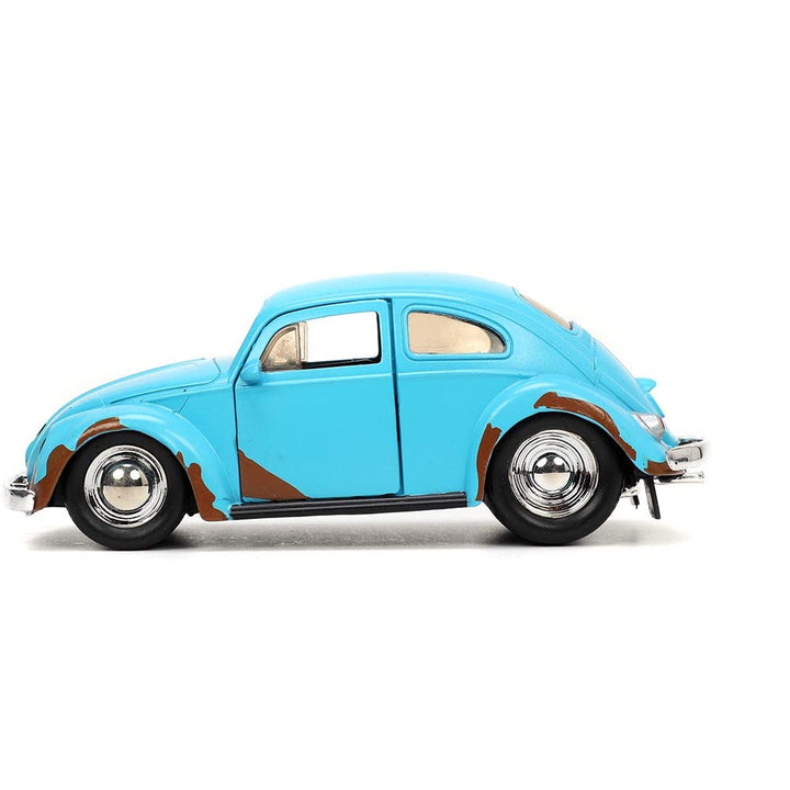 Disney Lilo and Stitch 1:32 Volkswagen Beetle Die-cast Car w/ 1.65 Stitch Figure, Toys for Kids and Adults