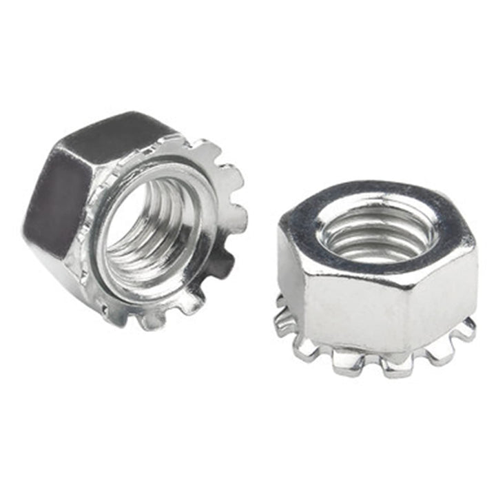 #4-40 Keps Nuts with External Tooth Washer, K-Lock Keps Nuts 304 Stainless Steel Kep Lock Nut, 50Pcs-Pack