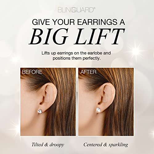 BlingDots Earring Support &amp; Stabilizer - 90 Dots/45 Pairs - Drooping Earring Disc Ear Lobe Back Support, Lifts Large &amp; Heavy Earrings