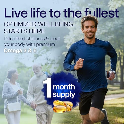 Fish Oil Omega 3 Supplements Alternative-YES Omega 3 &amp; 6 Fatty Acid - Burpless, Plant Based - DHA, EPA, SDA - Cholesterol, Heart, Skin, Energy, Eyes, Immunity Support by YES (120 gelcaps)