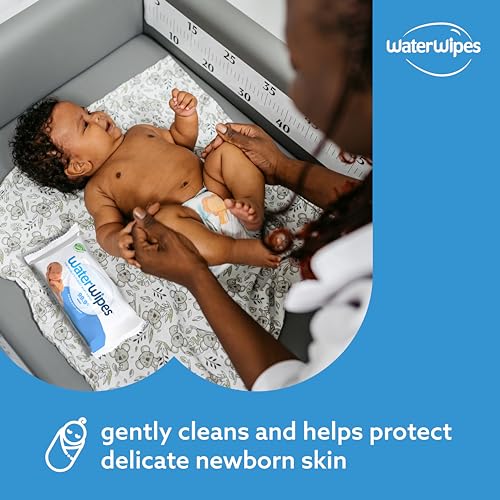 Plastic-Free Original Baby Wipes, 99.9% Water Based Wipes, Unscented &amp; Hypoallergenic for Sensitive Skin, 60 Count (Pack of 12), Packaging May Vary