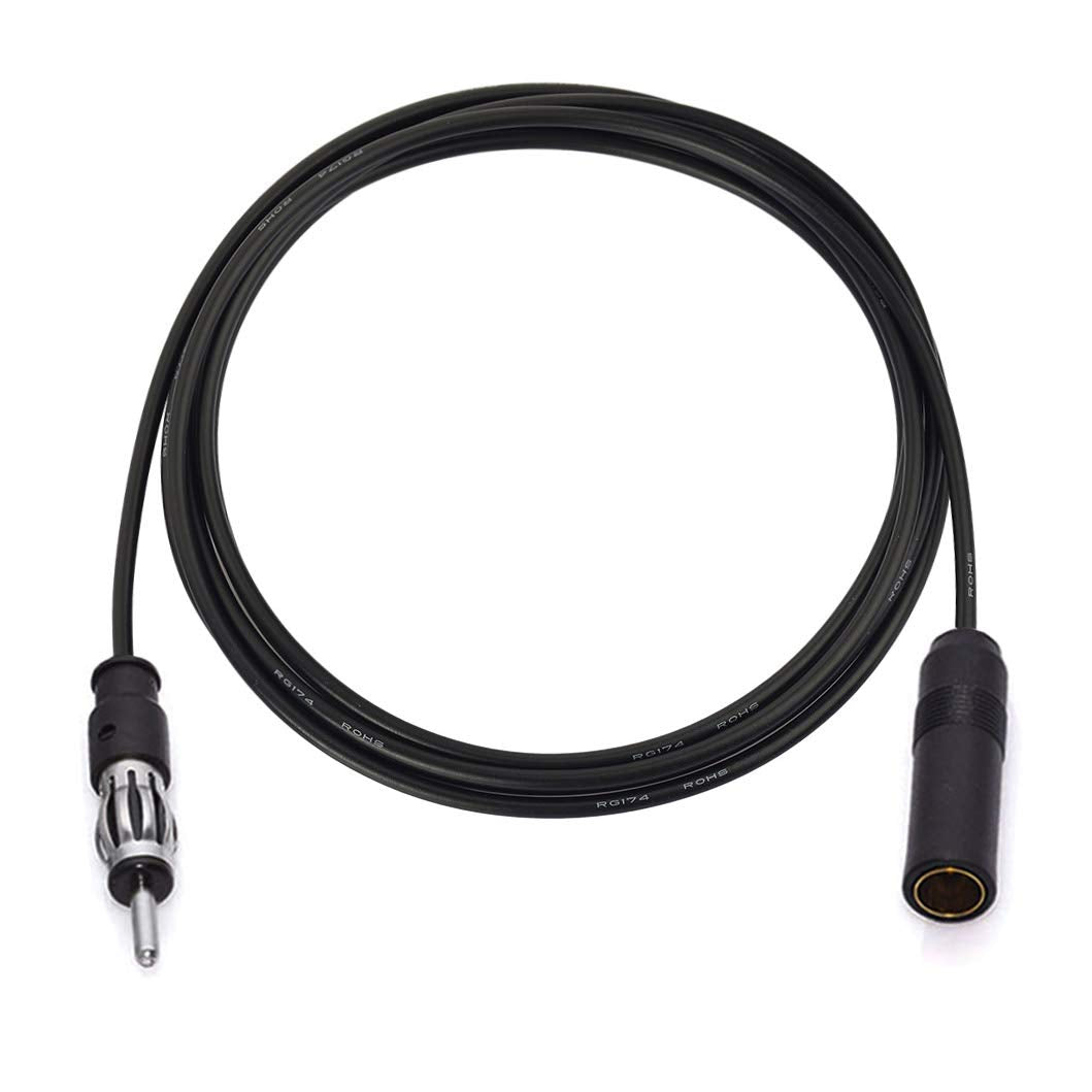 Bingfu Car Radio Antenna Extension Cable 4 feet / 48 inch FM AM Radio Car Antenna Extension Cable Cord DIN Plug Connector Coaxial Cable for Vehicle Truck Car Stereo Head Unit CD Media Receiver Player