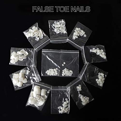 500Pcs Fake ToeNail Tips Full Cover Artificial Toe False Nails Set Toe Art Nails Natural Toe Nail Design Manicure Tools