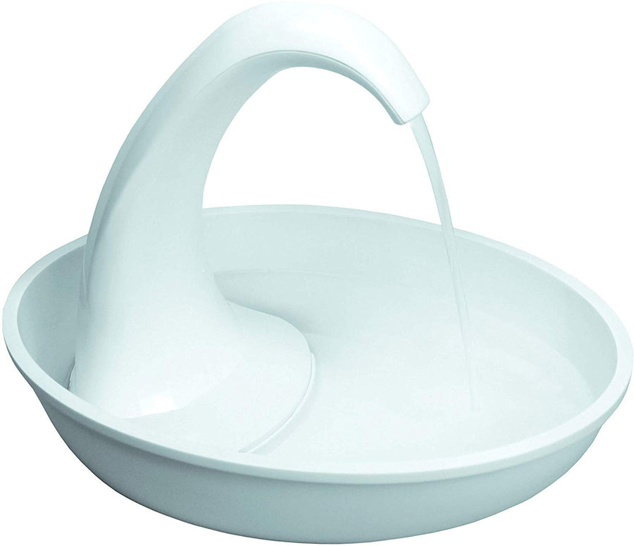 Swan Pet Drinking Fountain for Cats and Dogs - 80oz Capacity, Great for Multiple Pets – Great for Pets Who Love the Faucet - Bubbler and Bowl Dispenser Design Keeps Water Moving