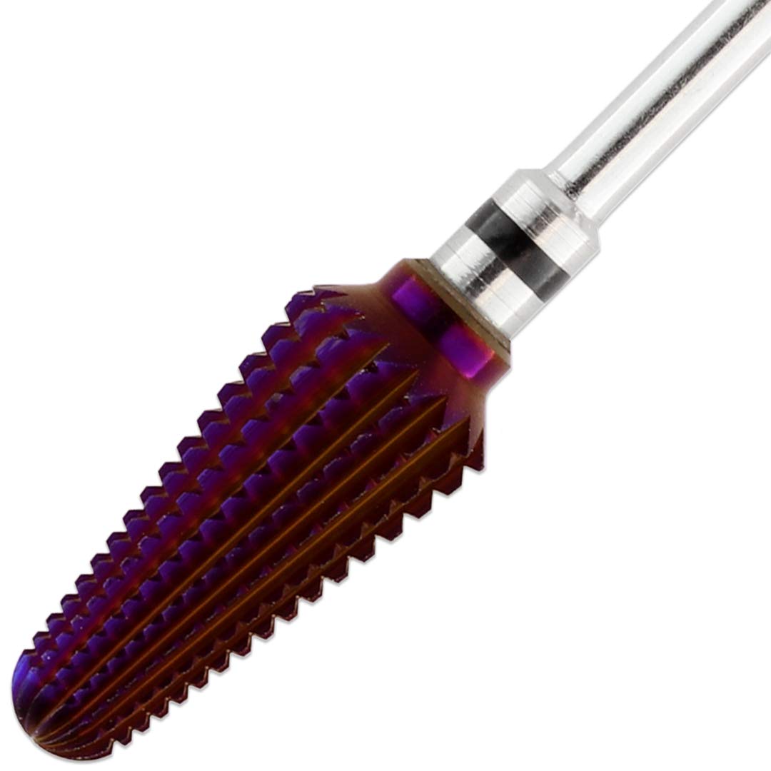 PANA USA 3/32ââ‚¬Â Purple Tornado Nail Carbide Drill Bit - Fast Remove for Acrylic or Hard Gels Remover Professional Manicure Pedicure Rotary Tool- Fine