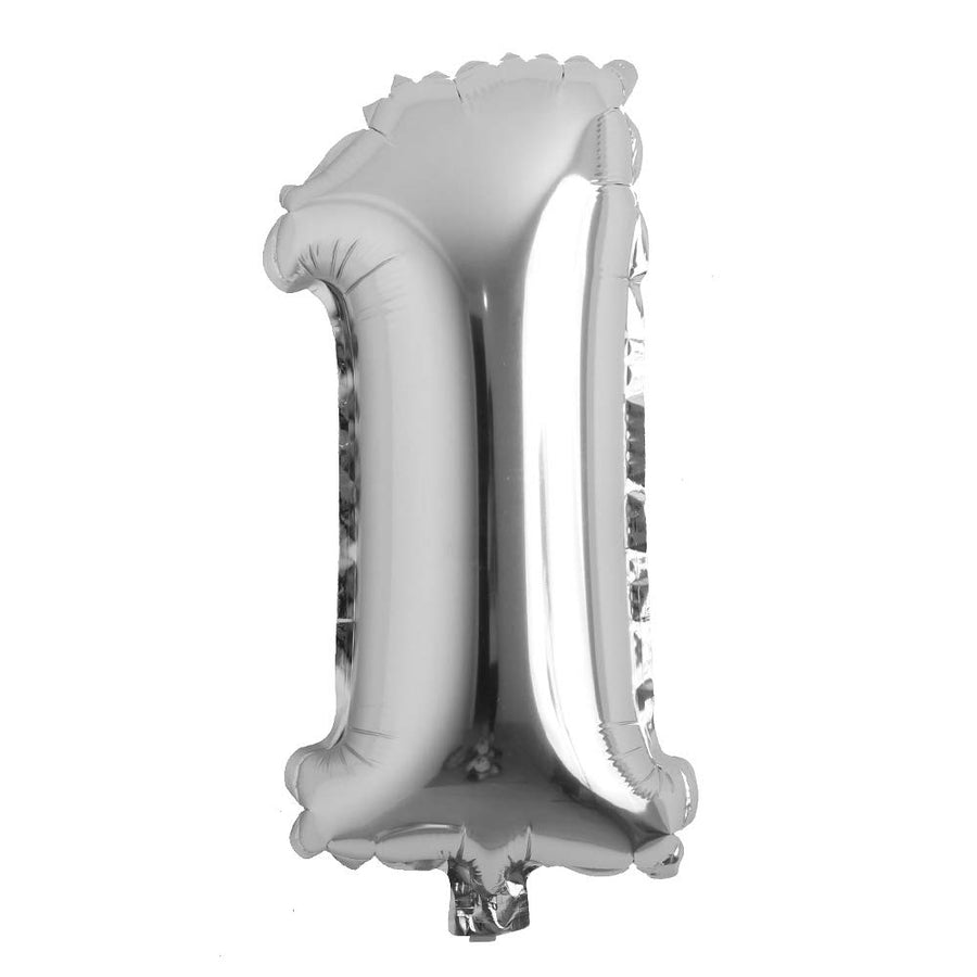 16 inch Single Silver Alphabet Letter number Balloons Aluminum Hanging Foil Film Balloon Wedding Birthday party decoration banner Air Mylar Balloons (16 inch Silver 1)