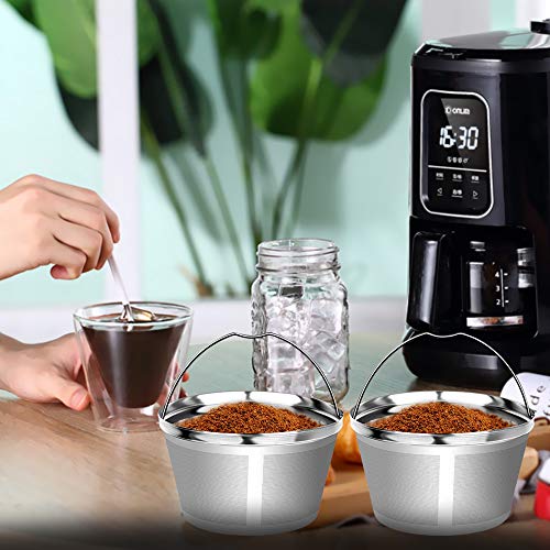 8-12 Cup Reusable Basket Permanent Coffee Filter, Perfect Fit 8-12 Cup Mr Coffee, Black &amp; Decker, BUNN, Cuisinart and Hamilton Beach Basket-Style Coffee Maker Filters (Black &amp; Decker Coffee Filter)