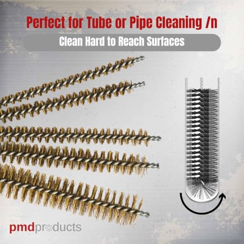PMD Products 10-Piece Tube Cleaning Brush Kit | Brass W