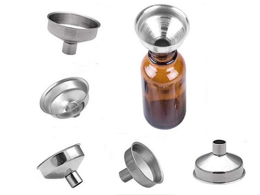 Sinen 6 Pack Stainless Steel Mini Funnels Multipurpose 