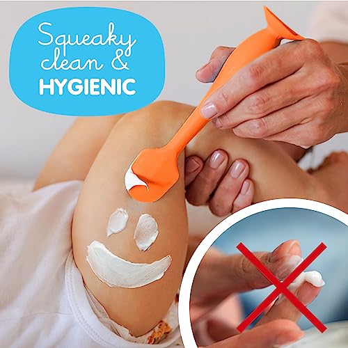 Bumco Diaper Cream Spatula (2-Pack) - BPA-Free Diaper Bag Essentials, Soft & Flexible Butt Spatula Baby, Mom-Invented Butt Paste Spatula, Diaper Cream Applicator, Bumco Baby Bum Brush, Diaper Spatula