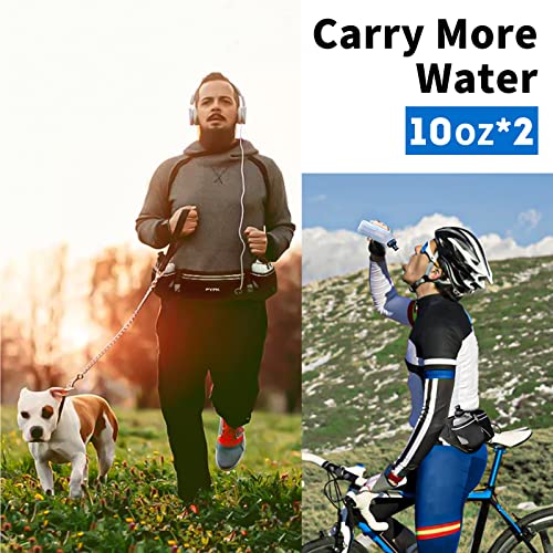 PYFK Upgraded Running Belt with Water Bottles, Hydratio
