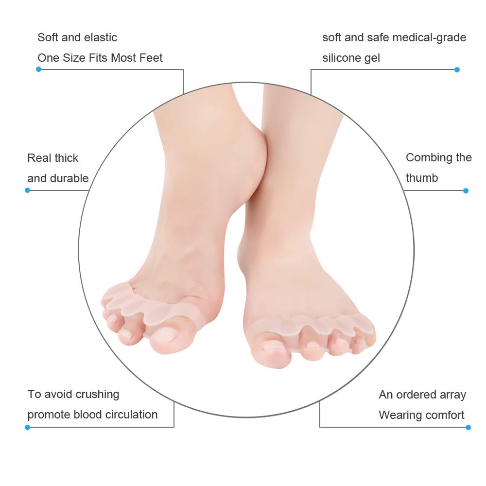 Gel Toe Stretcher & Toe Separators, Bestrice Bunion