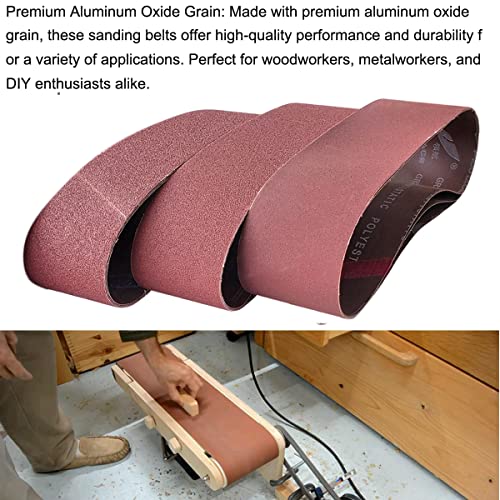 M-jump 12 PCS 4 x 36 inch Aluminum Oxide Sanding Belt K
