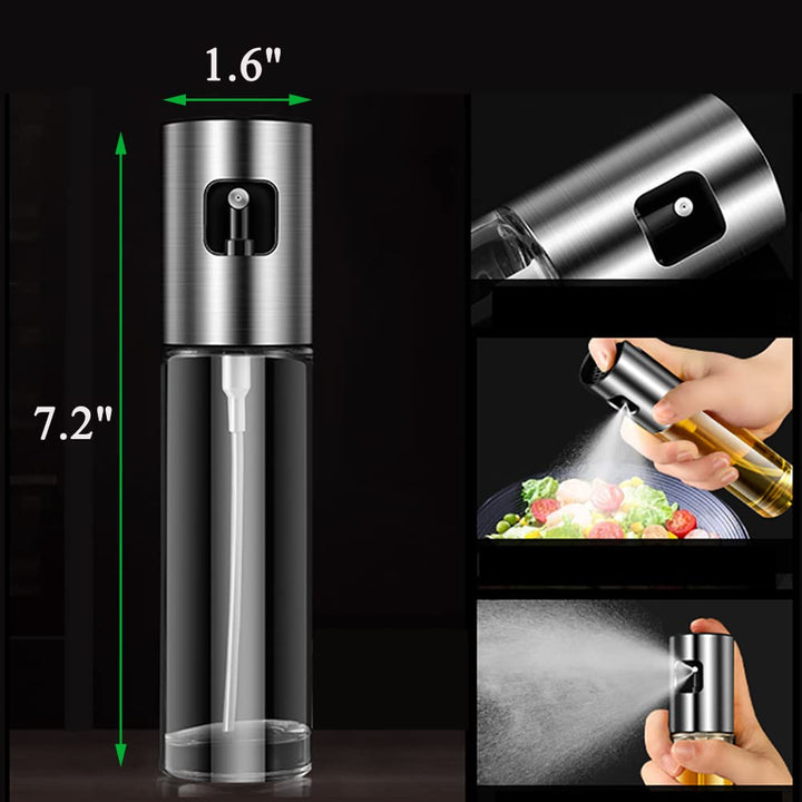 Olive Oil Sprayer for Cooking Oil Spritzer Mister for Air Fryer Glass Bottle for Vinegar Vegetable Oil Portable Kitchen Gadgets for BBQ/Pan/Salads/Baking (1)