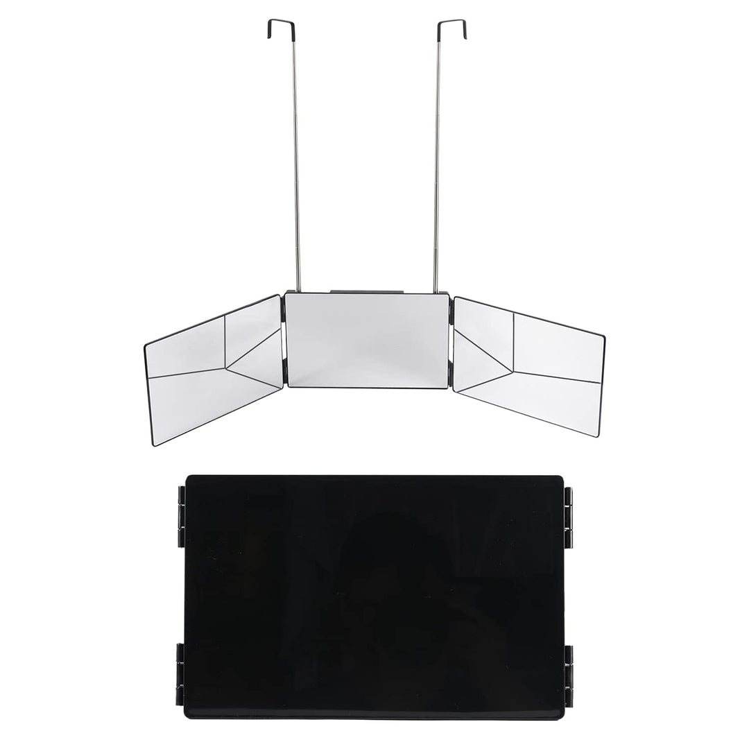 ,3 Way Mirror for Self Hair Cutting&amp; Styling,The 360° Mirror,Adjustable Telescoping Hooks,Portable, Hands-Free