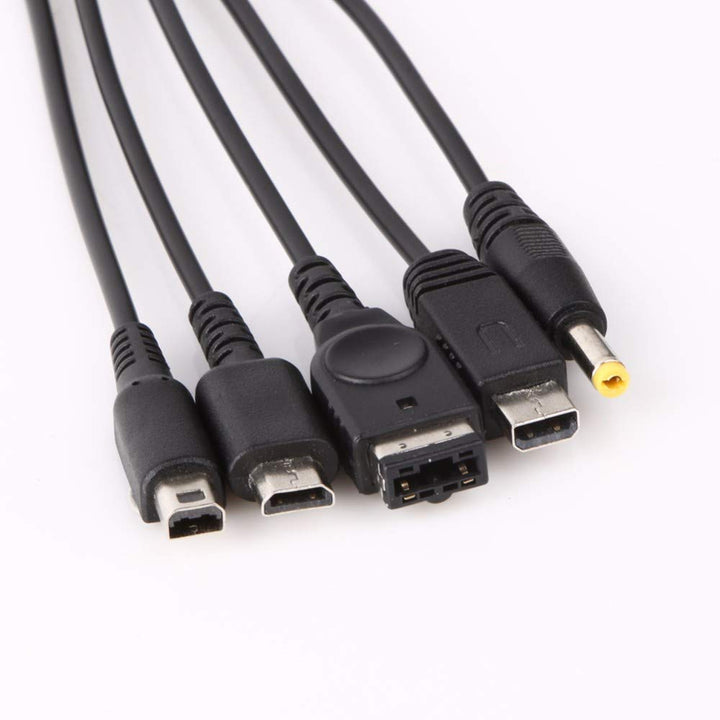 5 in 1 USB Charger Cable for Nintendo - Multi System Nintendo DSi Charger Cable Compatible with Nintendo NDS Lite, Wii U, 3DS, 2DS, PSP 1000, 2000, 3000, GBA SP - Charge All with One Cord