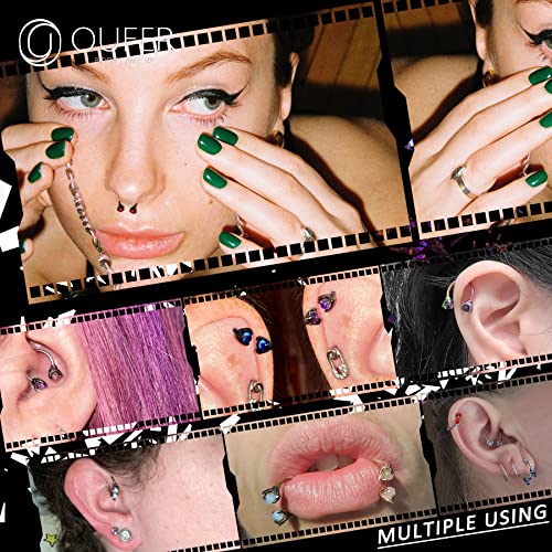 Claw Daith Earrings, 316L Surgical Steel Septum Piercing Jewelry, Pearl Cartilage EarRing Hoop, Ear Body Piercing Jewelry Helix Earrings for Women