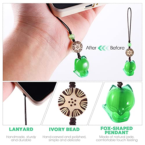Hemobllo Cell Phone Strap Cartoon Fox Phone Charm Key C