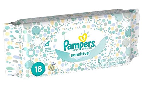 Pampers Sensitive Baby Wipes Travel Pack 18ct.