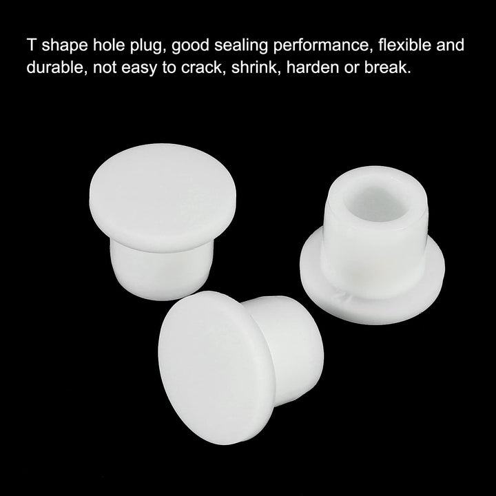 MECCANIXITY Silicone Rubber Hole Plug White Soft Flexib