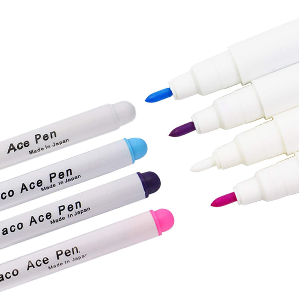 Fabric Marking Pens, 4 Color Water Soluble Ink for Quilting, Dressmaking, Sewing Marking & Tracing Tools (4-Pack)